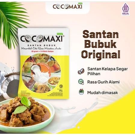 

COCOMAXI Santan Kelapa Bubuk Gurih Alami 25 gr/ Santan Bubuk Cocomaxi/ Coco maxi