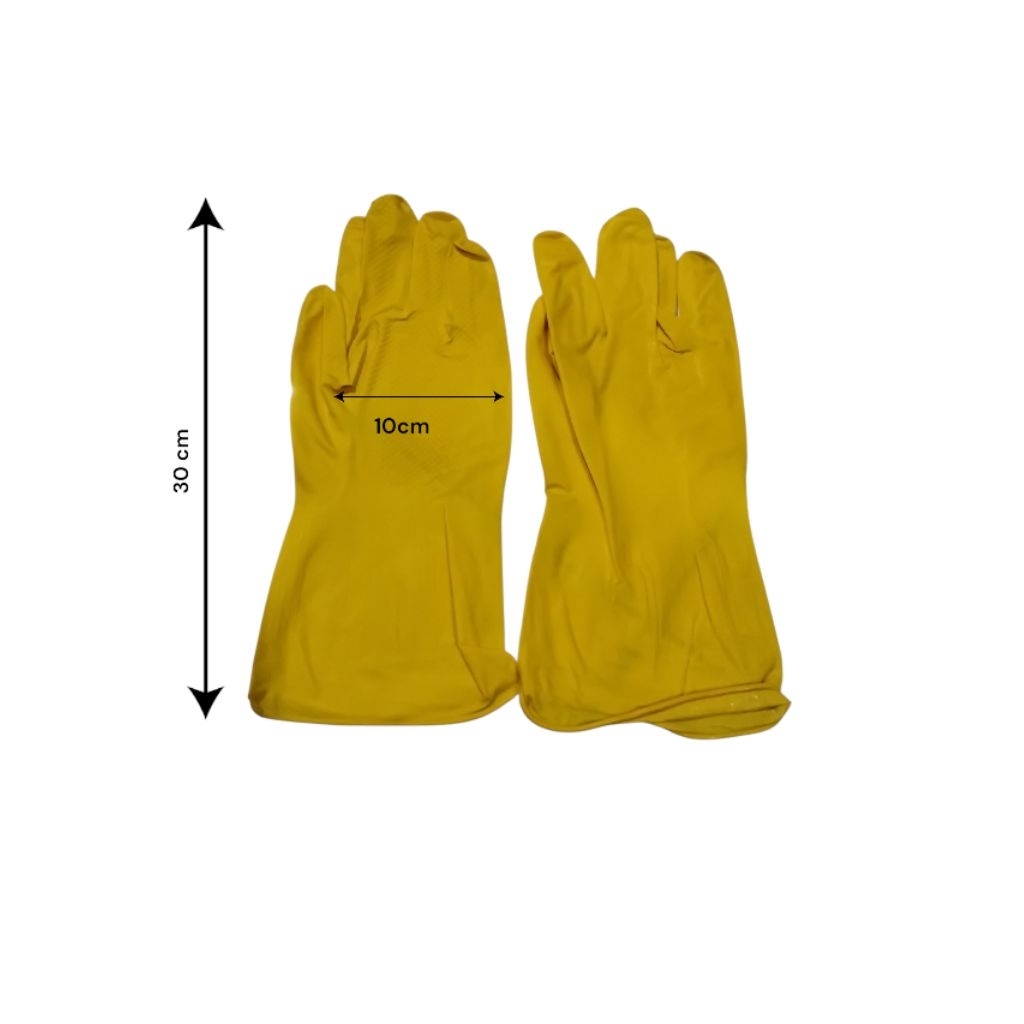 Sarung Tangan Karet Latex Kuning Tebal Serbaguna Panjang 30 cm