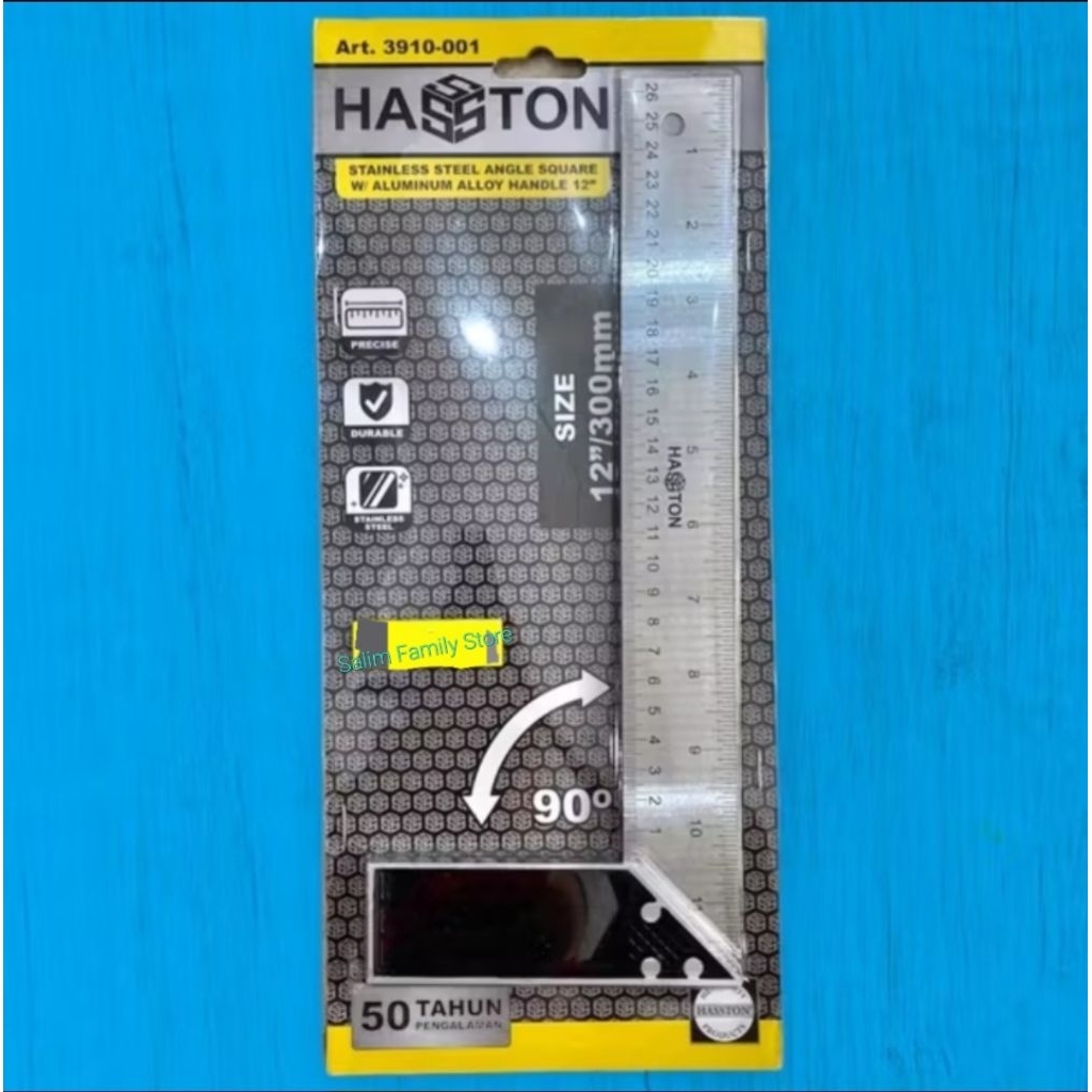 

Siku Tukang / Siku Kerja / Siku L / Penggaris Siku 12 inch Hasston
