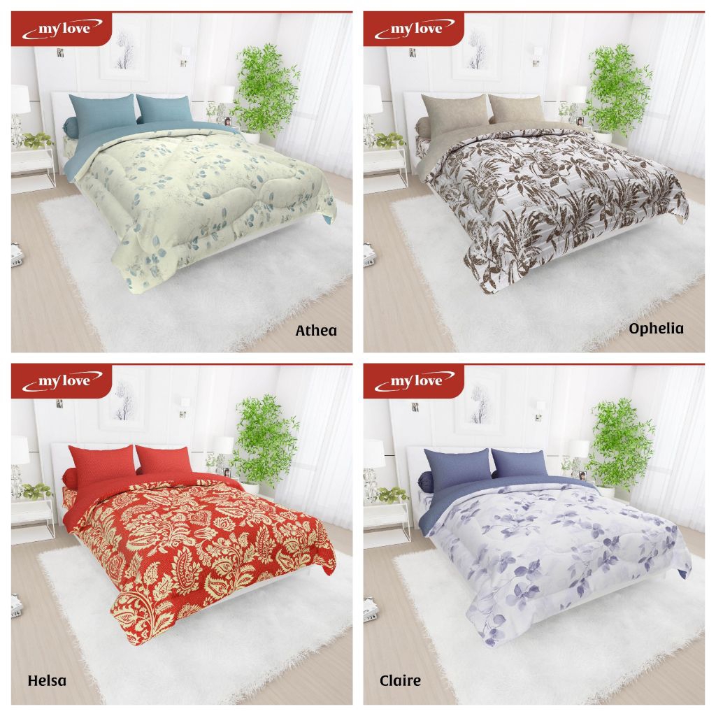 Bedcover set 180x200 My Love / Bed Cover All New My Love 180x200 / Satu Set Bedcover 180x200