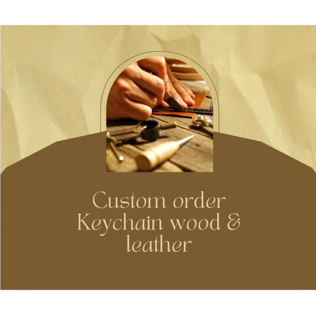 Gantungan kunci kamar bahan kayu jati/papan nama akrilik grafir custom