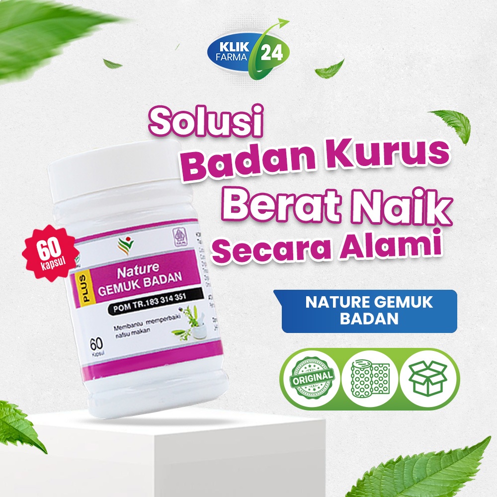 GEMUK BADAN KAPSUL NATURE GEMUK BADAN Dewasa Pria Wanita Herbal Aman Original BPOM