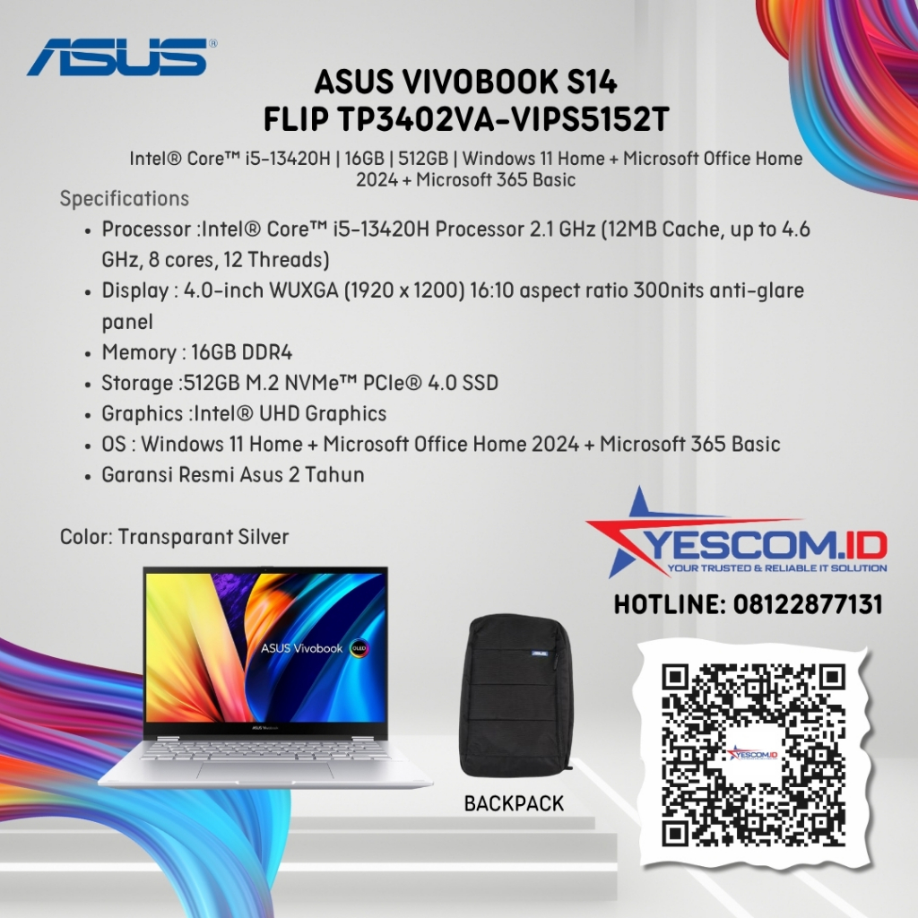 Asus Vivobook S14 Flip TP3402VA-VIPS5152T