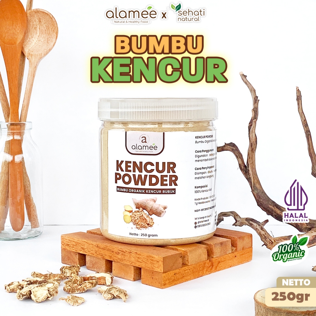 

Kencur Bubuk Rempah Rimpang Asli Murni Tanpa Campuran Bumbu Dapur Organik Alami Kemasan Toples 250gr