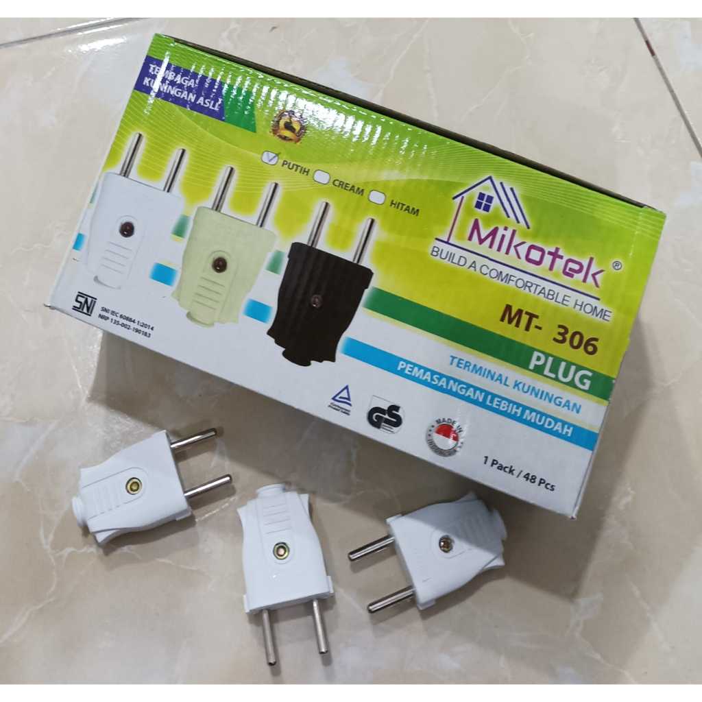Steker Gepeng Mikotek MT-306 / Colokan Gepeng Mikotek