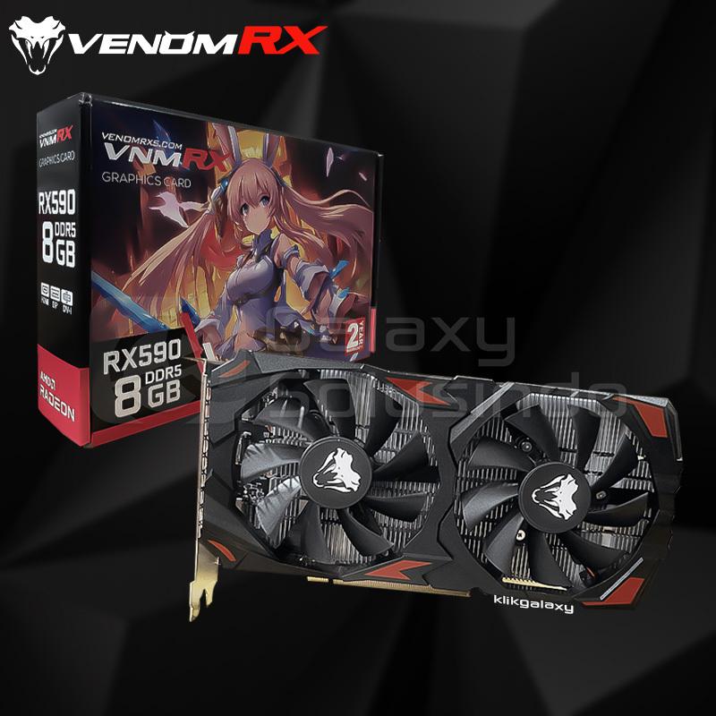 VenomRX Radeon RX 590 8GB GDDR5 - VGA RX590 DDR5 Graphic Card - WTC