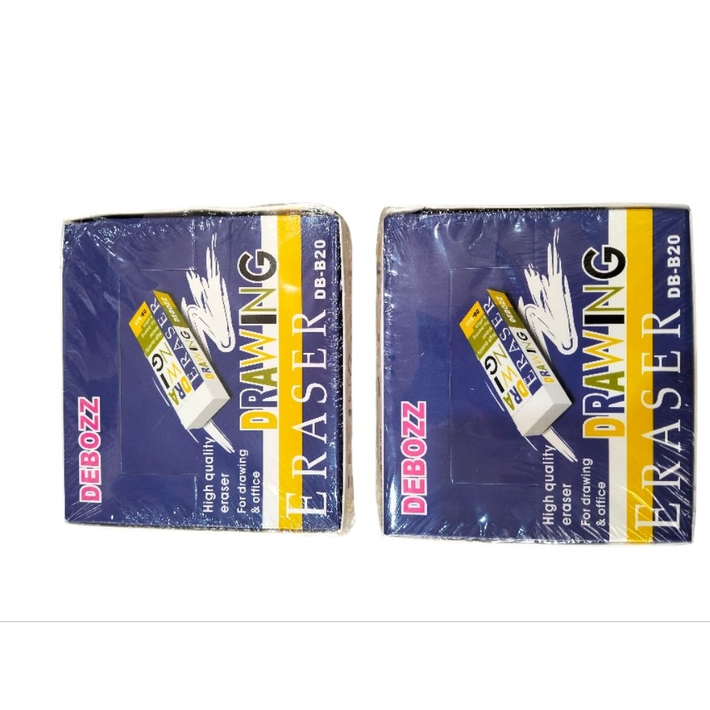

Penghapus Putih DEBOZZ Drawing DB-B20 ukuran Besar – High Quality, Lembut, Isi 20 Pcs - Alat Tulis Kantor/ATK Murah Medan