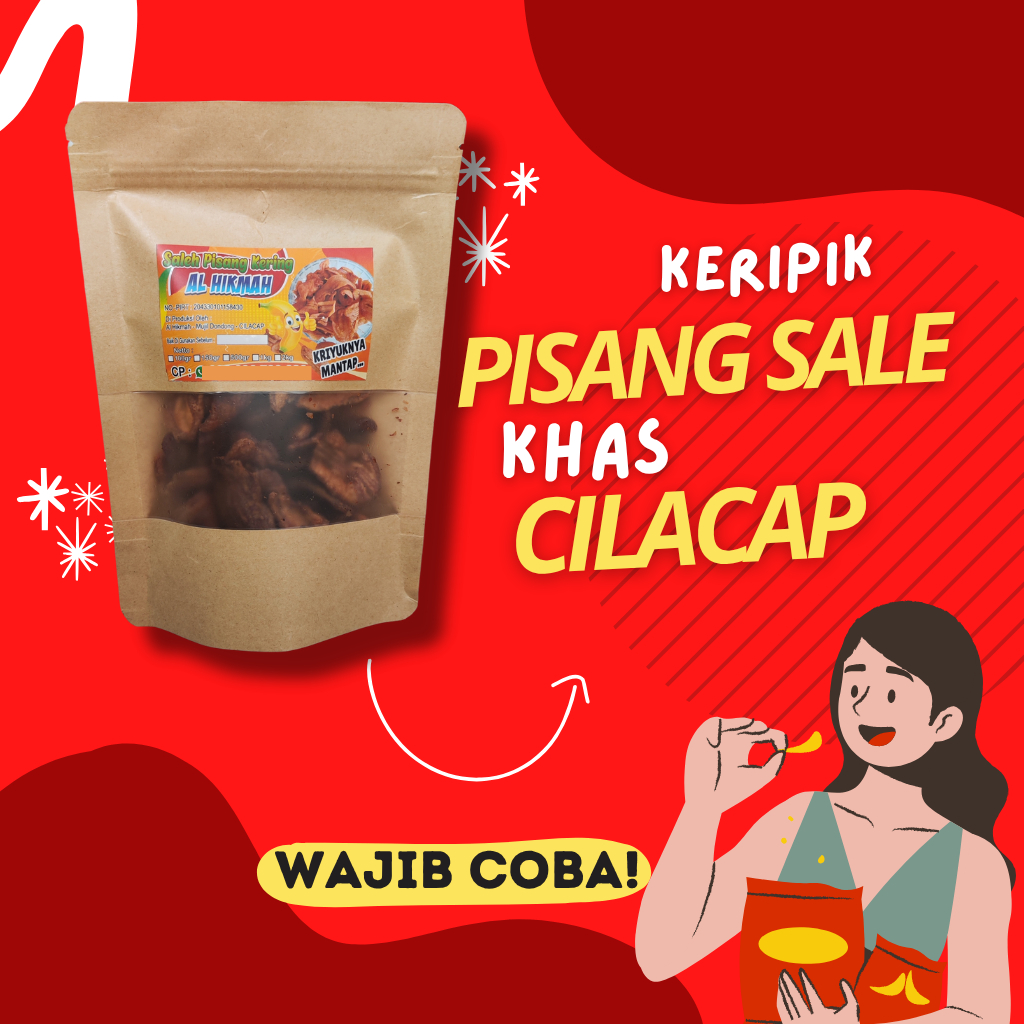 

Keripik Sale Pisang Asli Renyah Manis Gurih 100 Gr Khas Cilacap