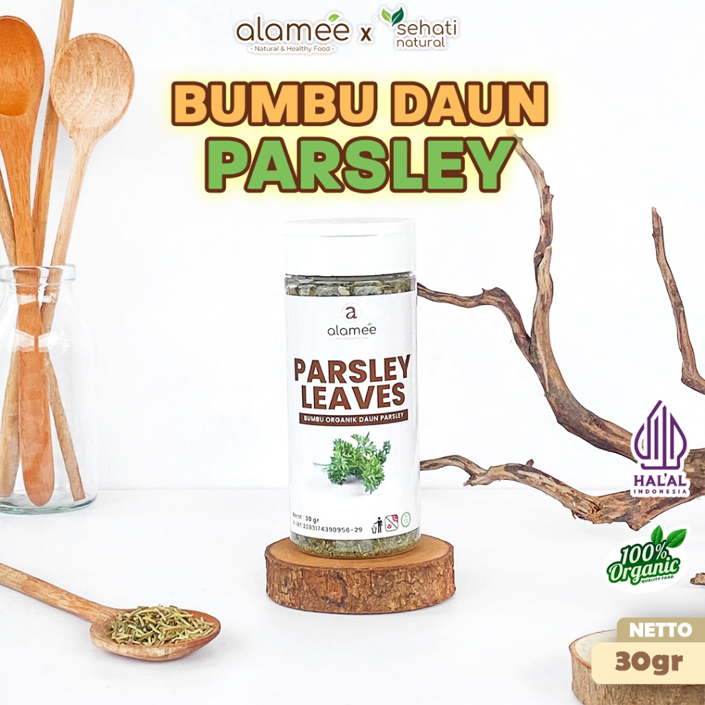 

ALAMEE Parsley Kering Dried Persley Flakes Daun Peterseli Leaves Bumbu Dapur Masak Organik 30g