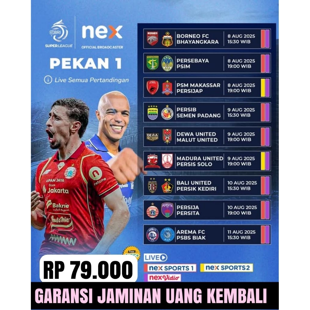 New Paket Nexparabola Bri Super League 1