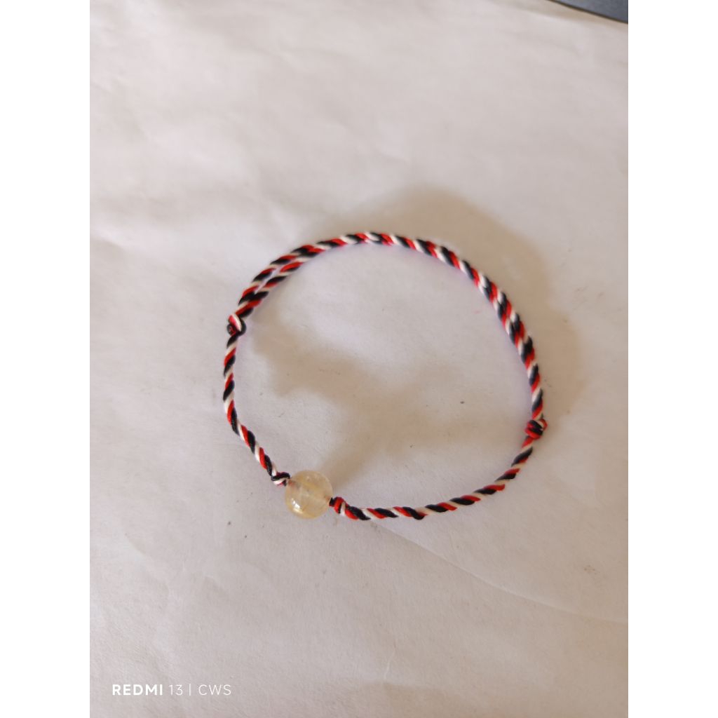 Gelang tridatu batu rambut sedana asli