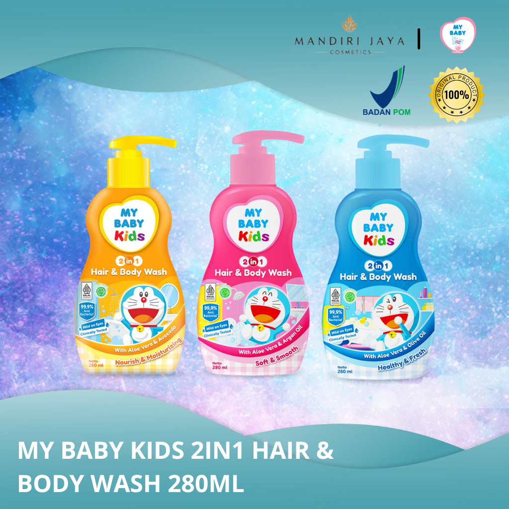 My Baby Kids Shampoo & Sabun Mandi Bayi 2in1 280ml / Sampo Anak My Baby Kids