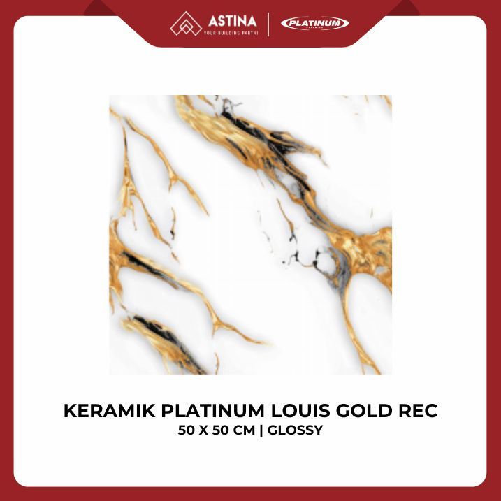 Keramik Platinum Louis Gold REC 50X50 CM Glossy