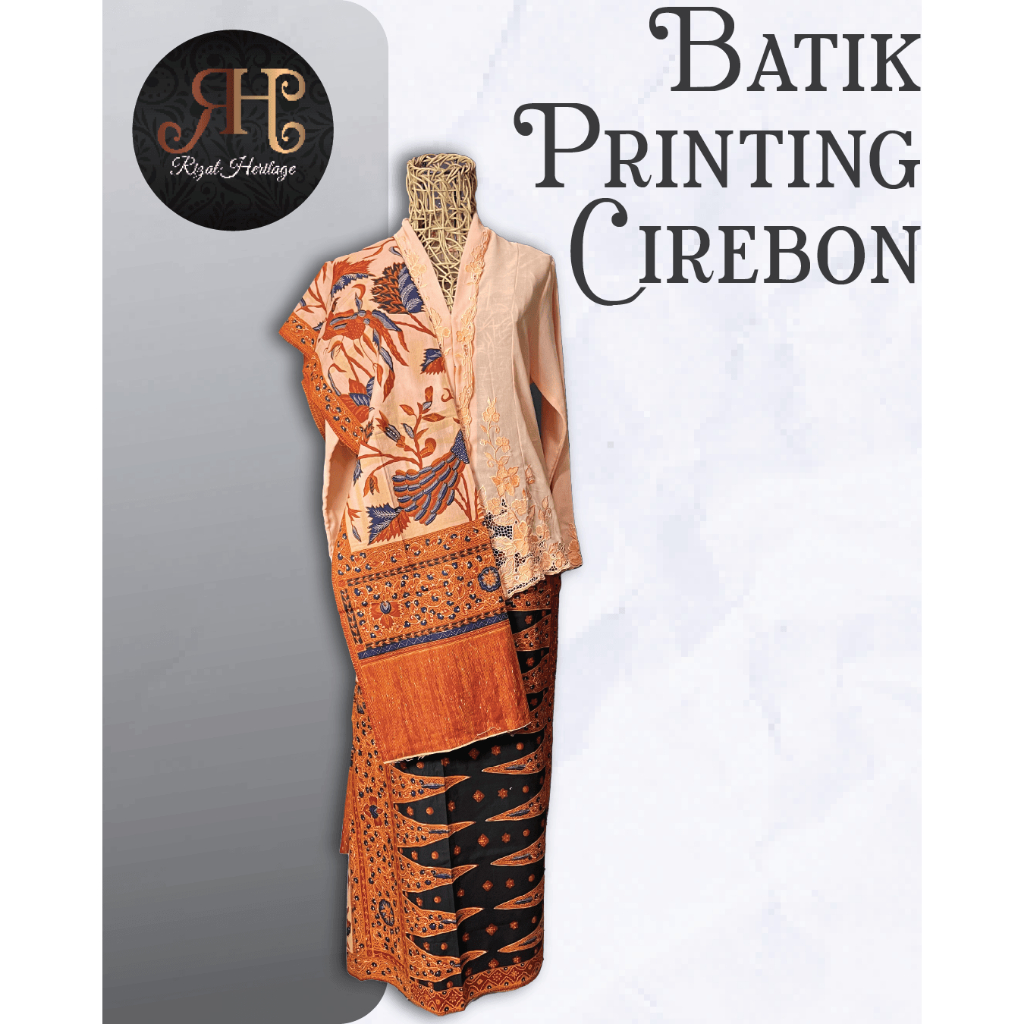 Batik Cirebon Setelan Sarung dan Selendang, Setelan Batik, Batik Setelan