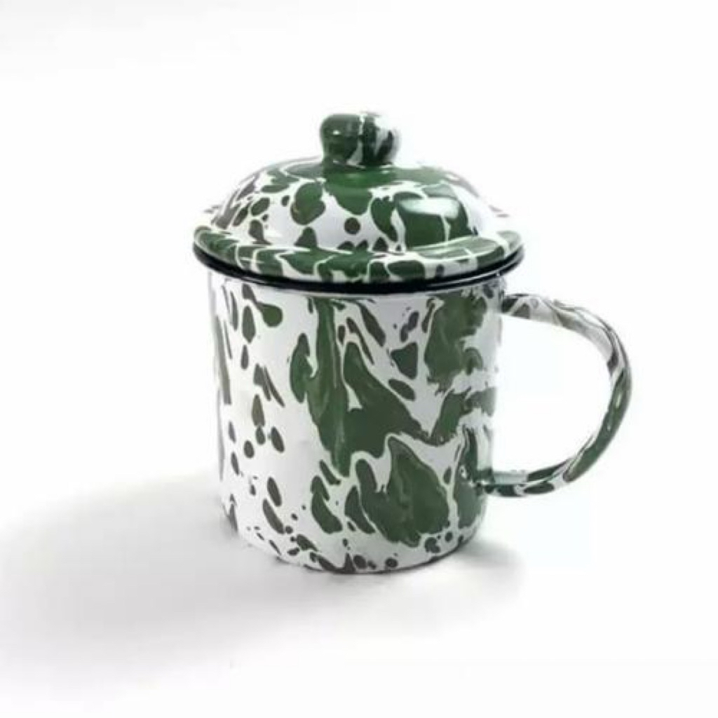 cangkir / mug blirik enamel 8 cm / cangkir seng jadul / gelas kaleng vintage