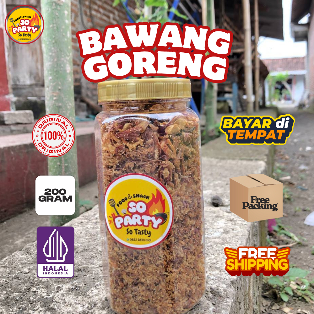 

SOPARTY Bawang Goreng Kriuk Gurih – Tanpa Tepung Tanpa MSG Higienis Khas Nganjuk Cocok Taburan Makanan