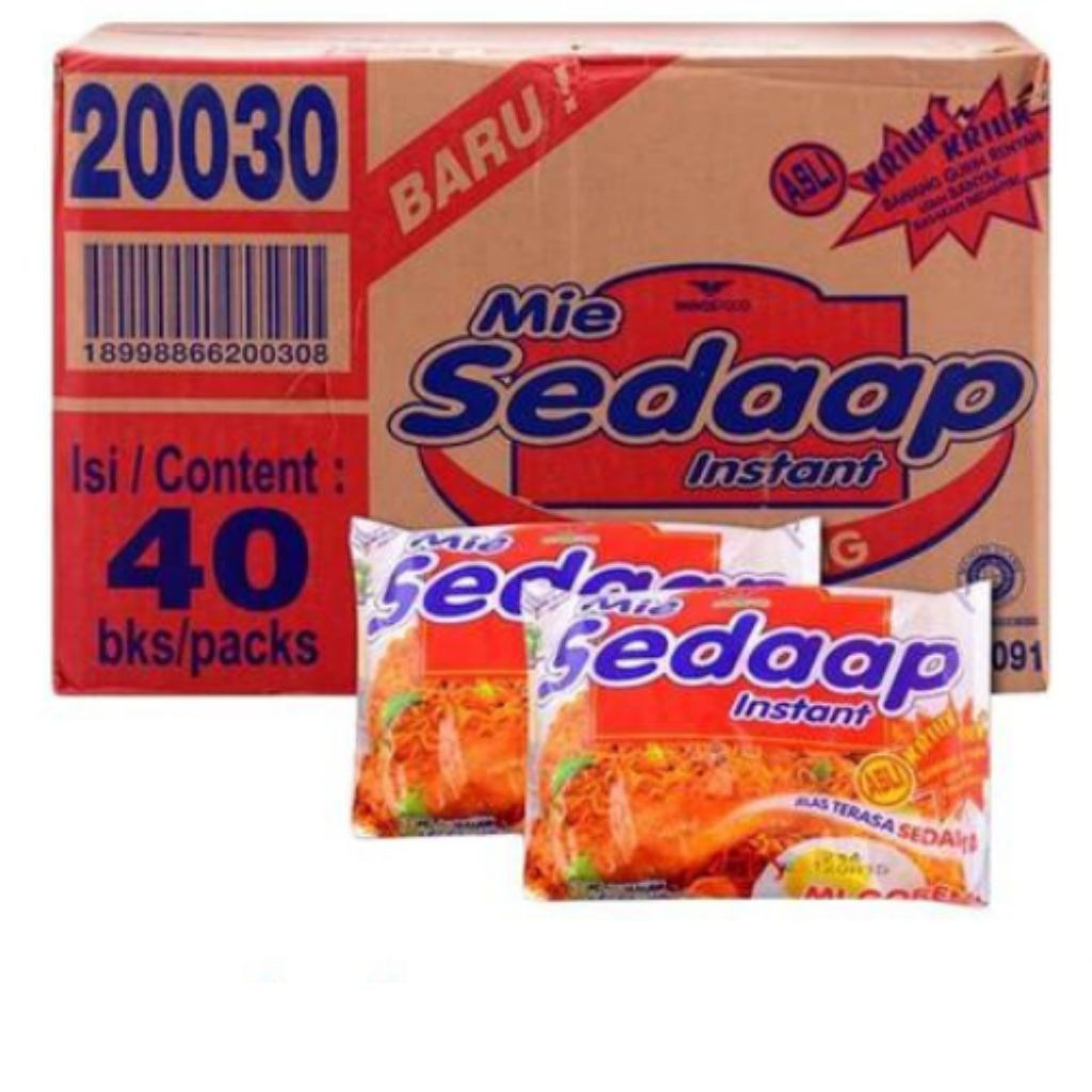 

Mie Sedaap Goreng 1 Dus isi 40pcs