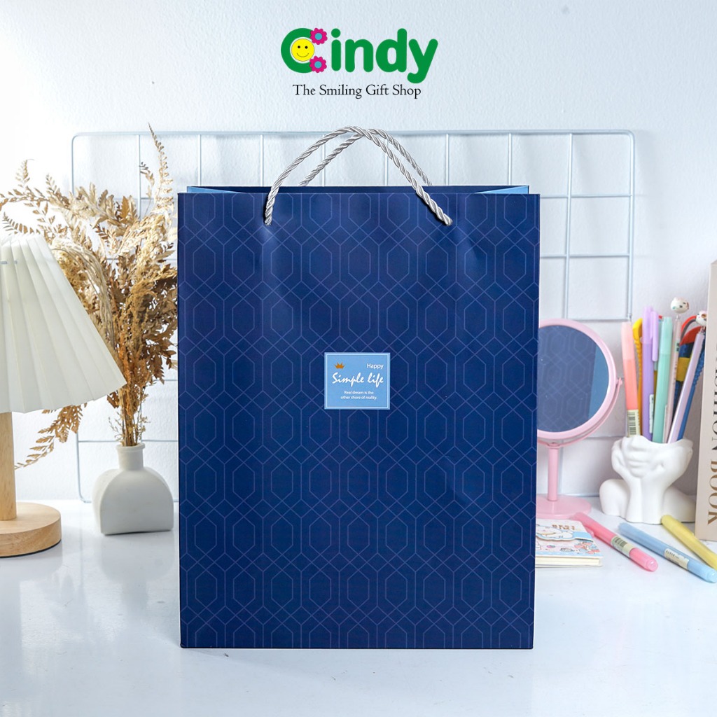 

Cindy Paper Bag Tali L 25x11x32 Size Large - Premium Goodie Paper Bag Hampers- CFR0190