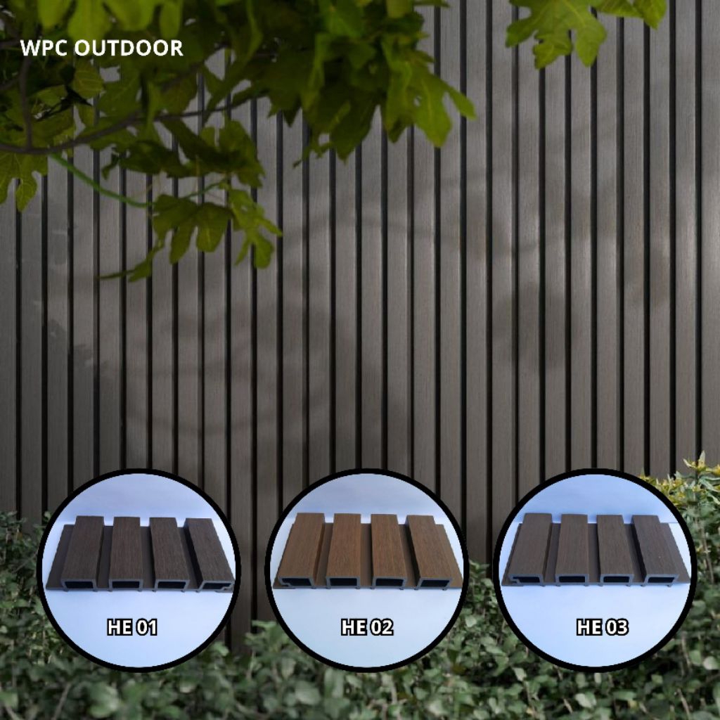 Wall Panel Outdoor / Wall Panel PVC / Panel Dinding / Panel PVC Motif Kayu / Panel Exterior PVC Luar