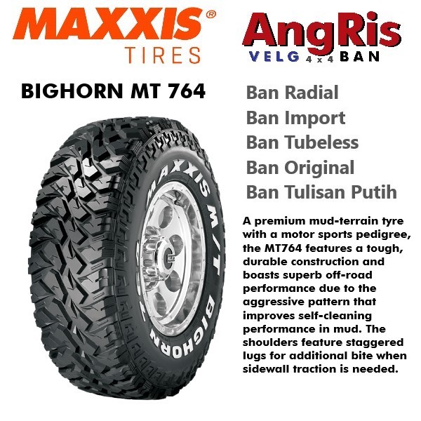 Maxxis BIGHORN MT-764 LT 245 70 R16 Ring 16 Ban Mobil Off-Road Hilux Land Cruiser Triton strada
