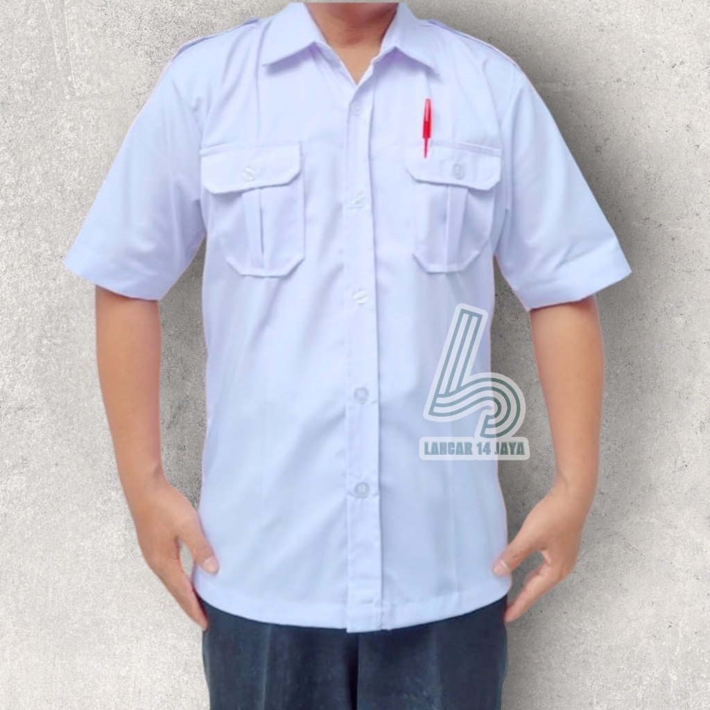 ORIGINAL AGEN KEMEJA PUTIH PNS WANITA/PNS PRIA/BAJU PNS CEWEK/KEMEJA DINAS/KEMEJA PANJANG PUTIH