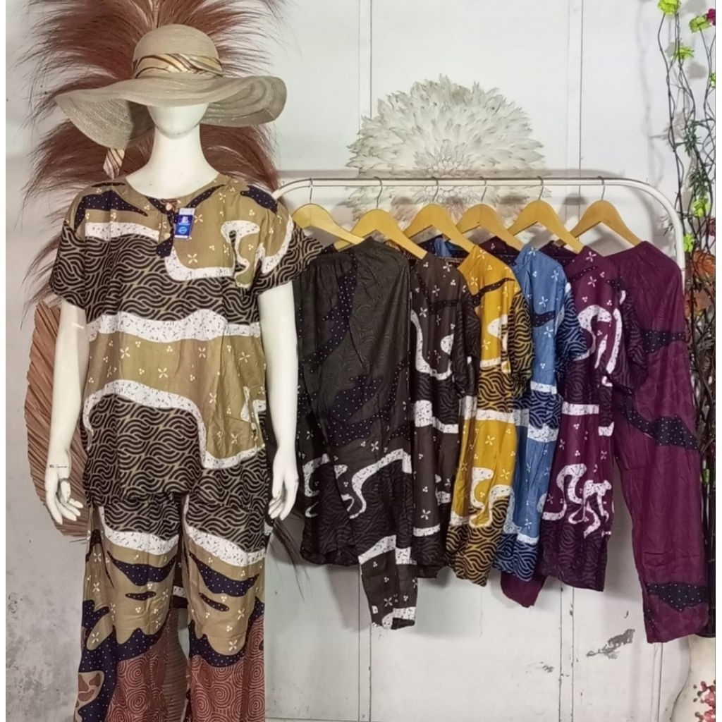 ​SETELAN CP JUMBO PREMIUM LD 120 CM - STELAN CELANA PANJANG WANITA DEWASA - DASTER SETELAN RAYON PRE