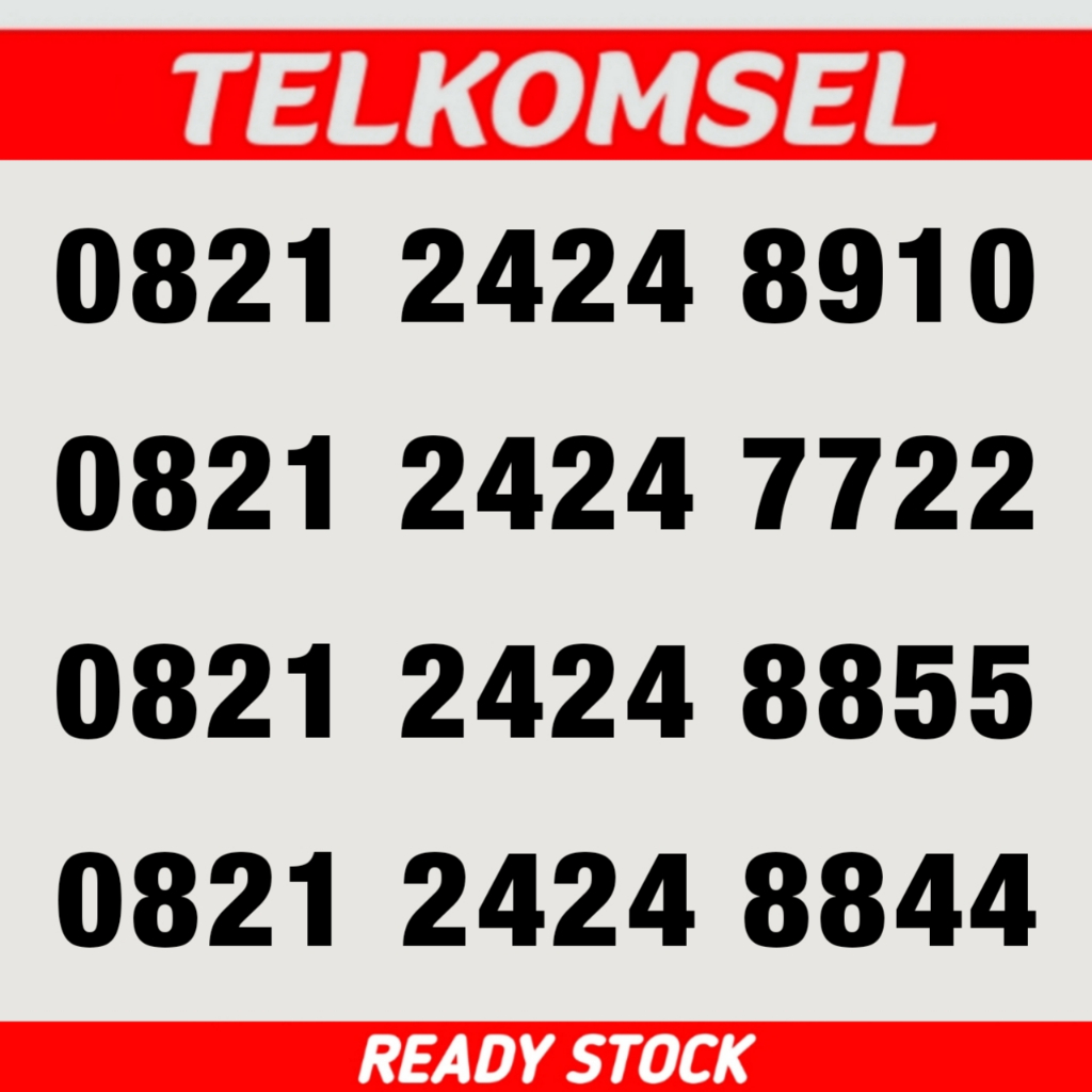 Kartu Perdana Nomor Cantik Telkomsel Simpati ABAB CCDD  - 0821 2424 8910 - 0821 2424 7722 - 0821 242