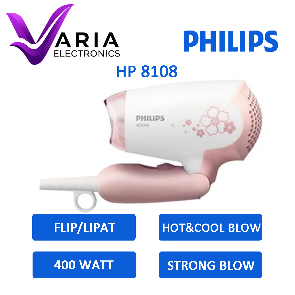 HAIR DRYER / PENGERING RAMBUT PHILIPS HP 8108 FLIP / LIPAT HEMBUSAN KENCANG DAN CEPAT KERING