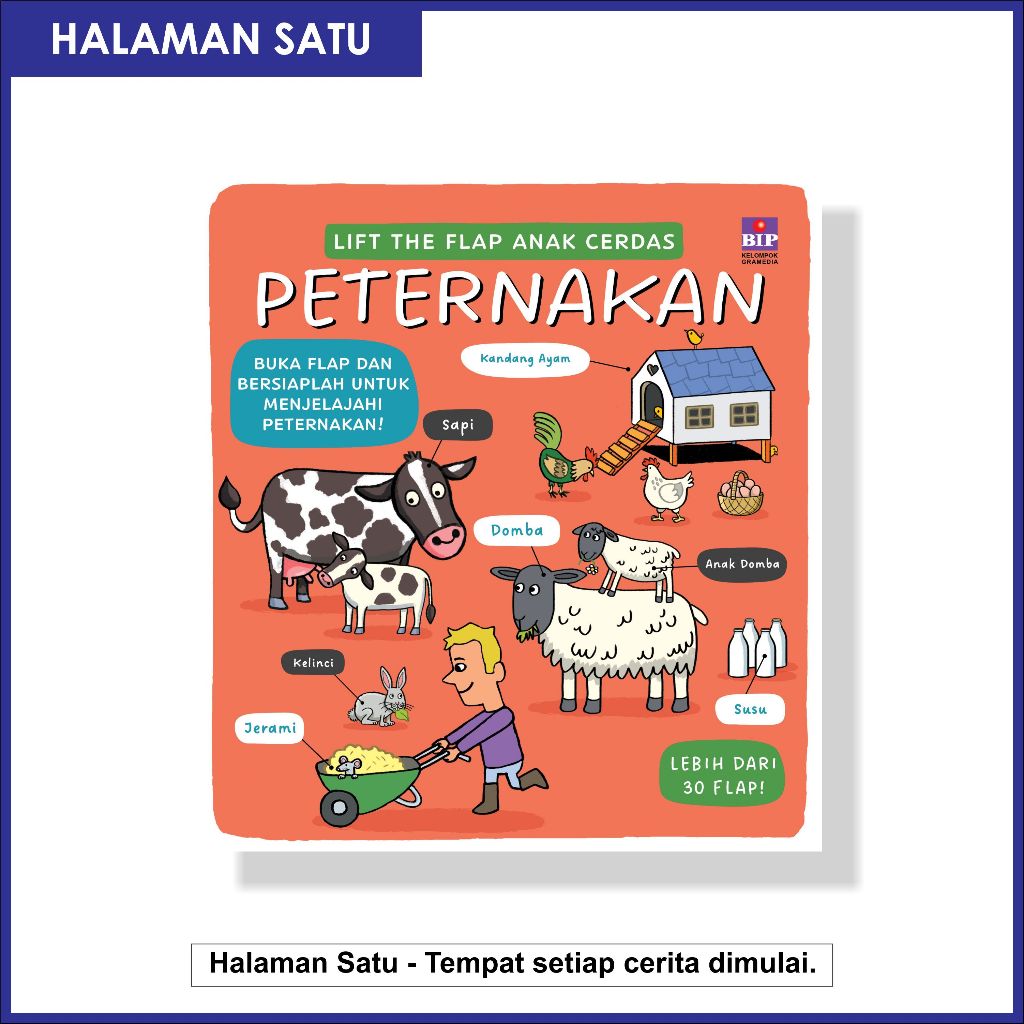 (BIP) Lift The Flap Anak Cerdas; Peternakan - Templar Publishing