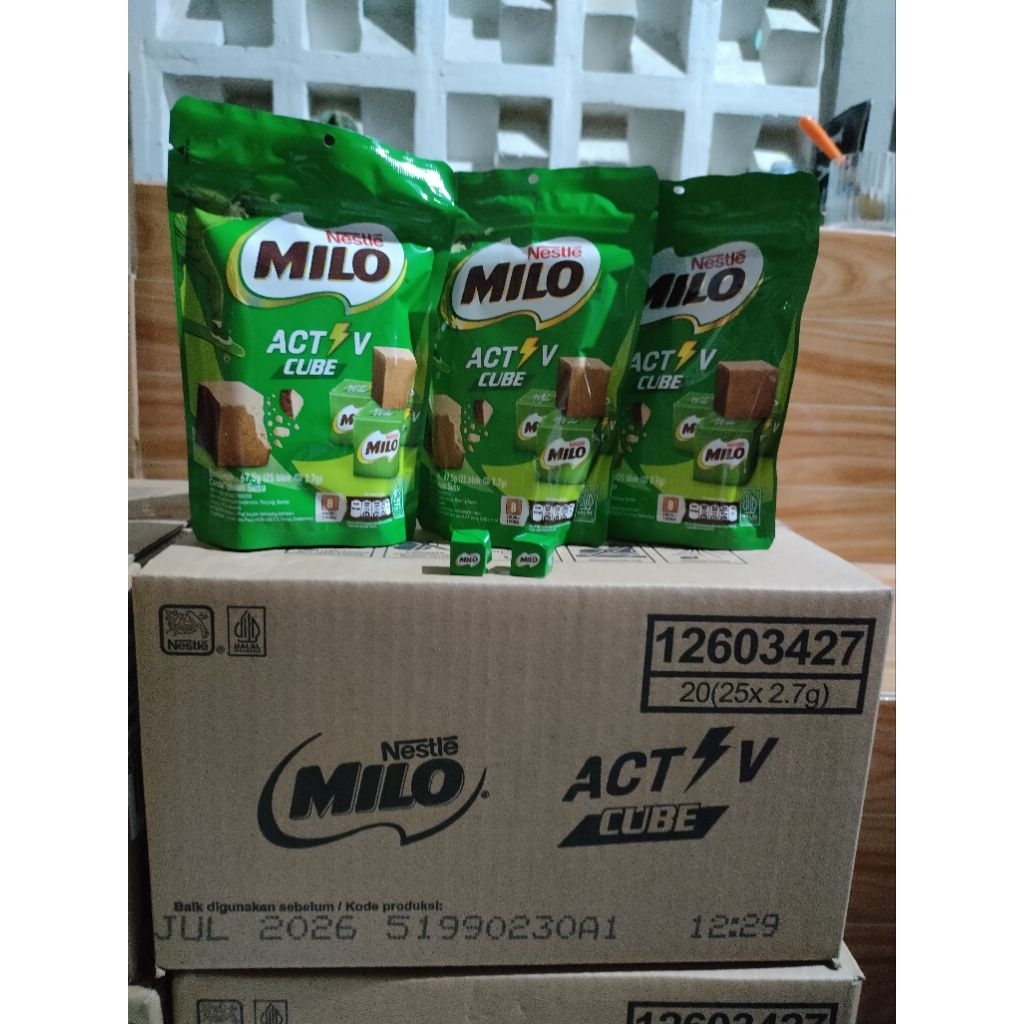 

Nestle Milo cube 1 karton isi 20 pak - Milo Kotak