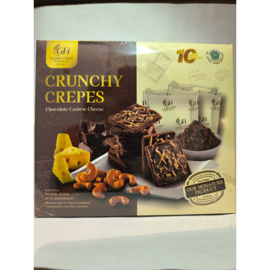 

GLORY FOOD CRUNCHY CREPES CHOCLATE CASHEW CHEESE 130 gr