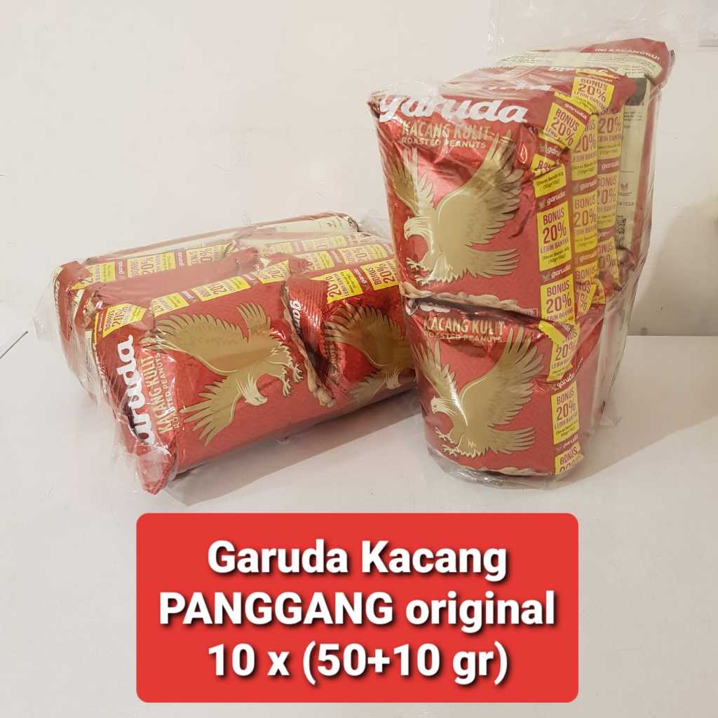 

GARUDA Kacang KULIT Garing isi 10 x (50+10 gr) / Garuda Kacang KULIT GARING isi 10 x 60 gr