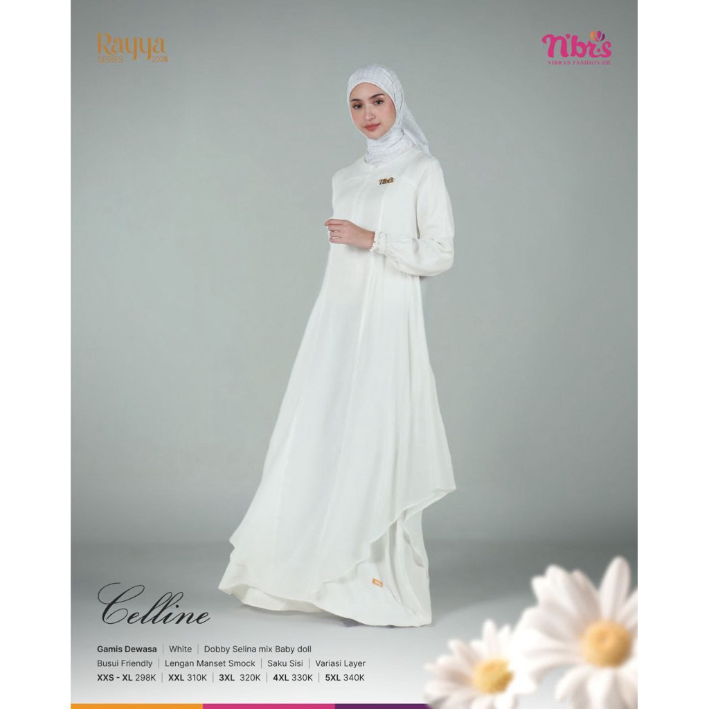 NIBRAS RAYYA CELLINE WHITE ORI