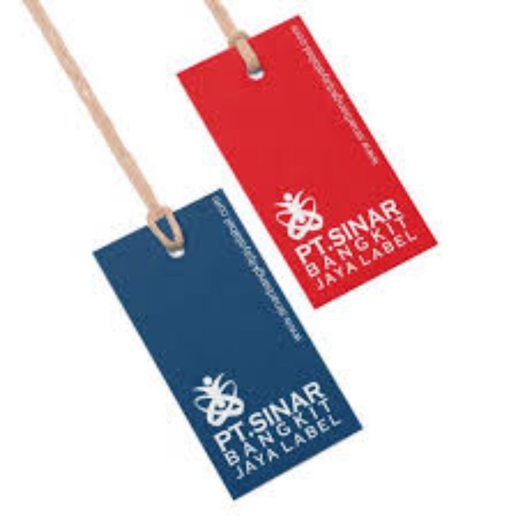 

Hangtag warna biru & merah model panjang