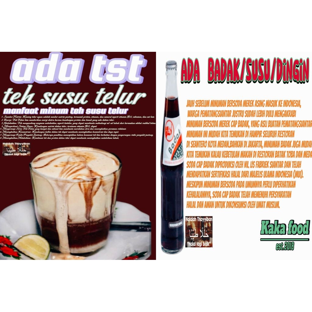 

teh susu telur / badak susu dingin
