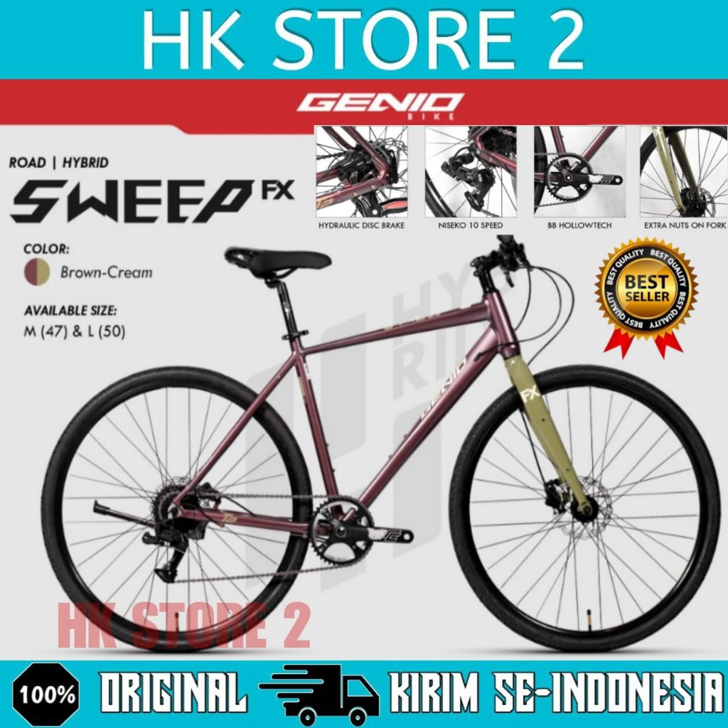 Sepeda Roadbike Genio Sweep Fx 700C 10 Speed