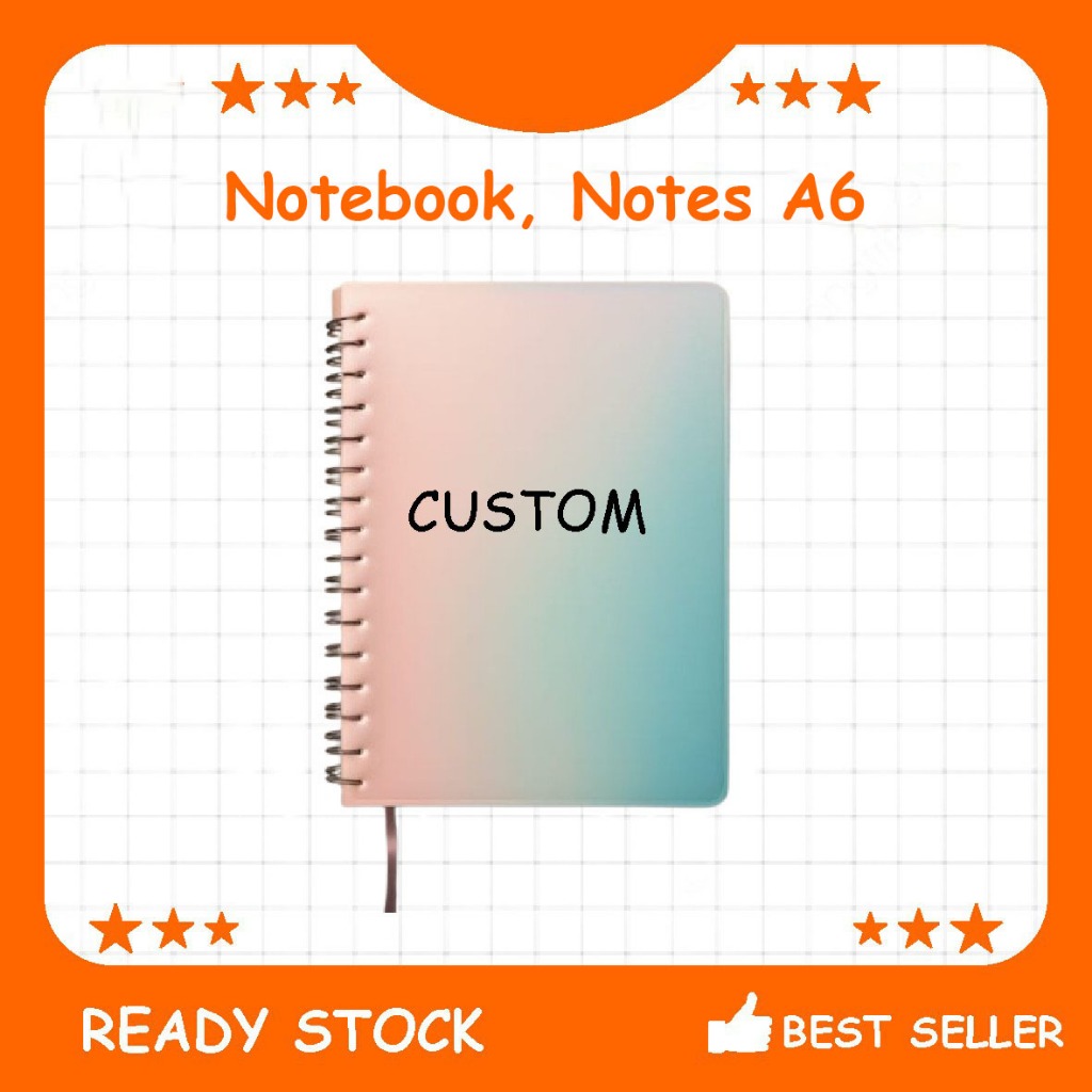 

Notes A6, Notebook A6, Buku Catatan A6 Custom Gambar, Logo, Merchandise – 100 Halaman aesthetic
