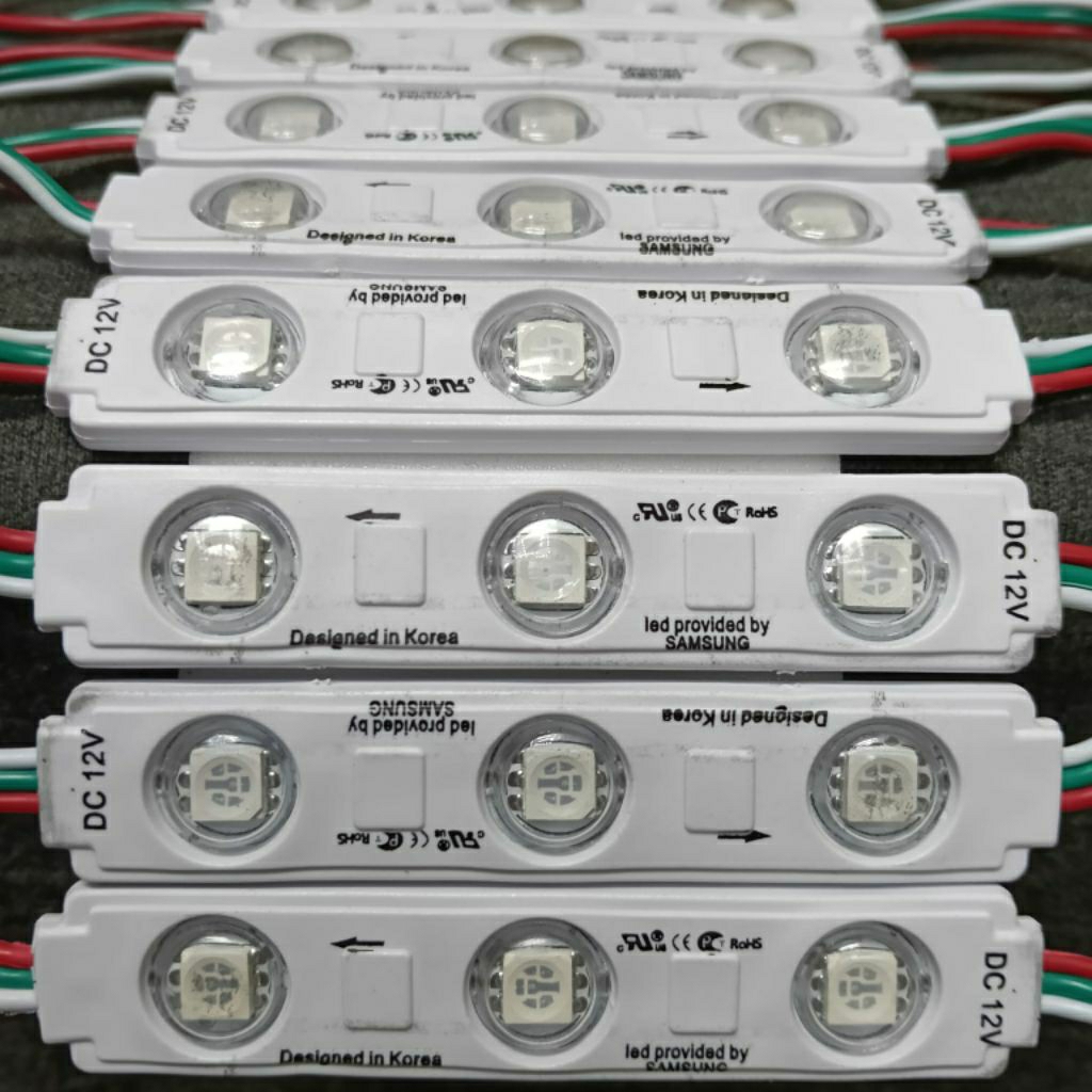 LED Samsung 3 mata RGB Running gerak 5050 DC 12V
