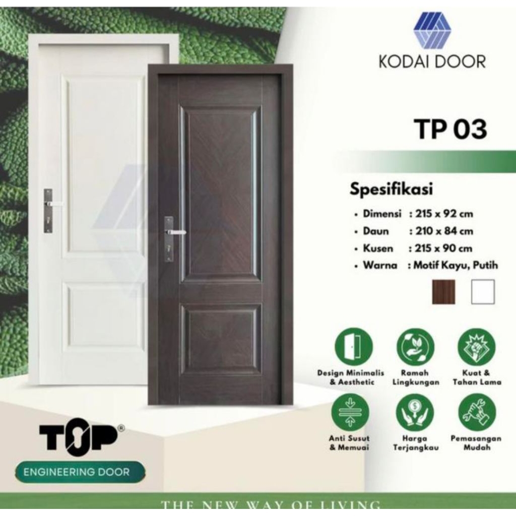 Pintu Kayu Engineering Door KODAI (90*215)-TP03