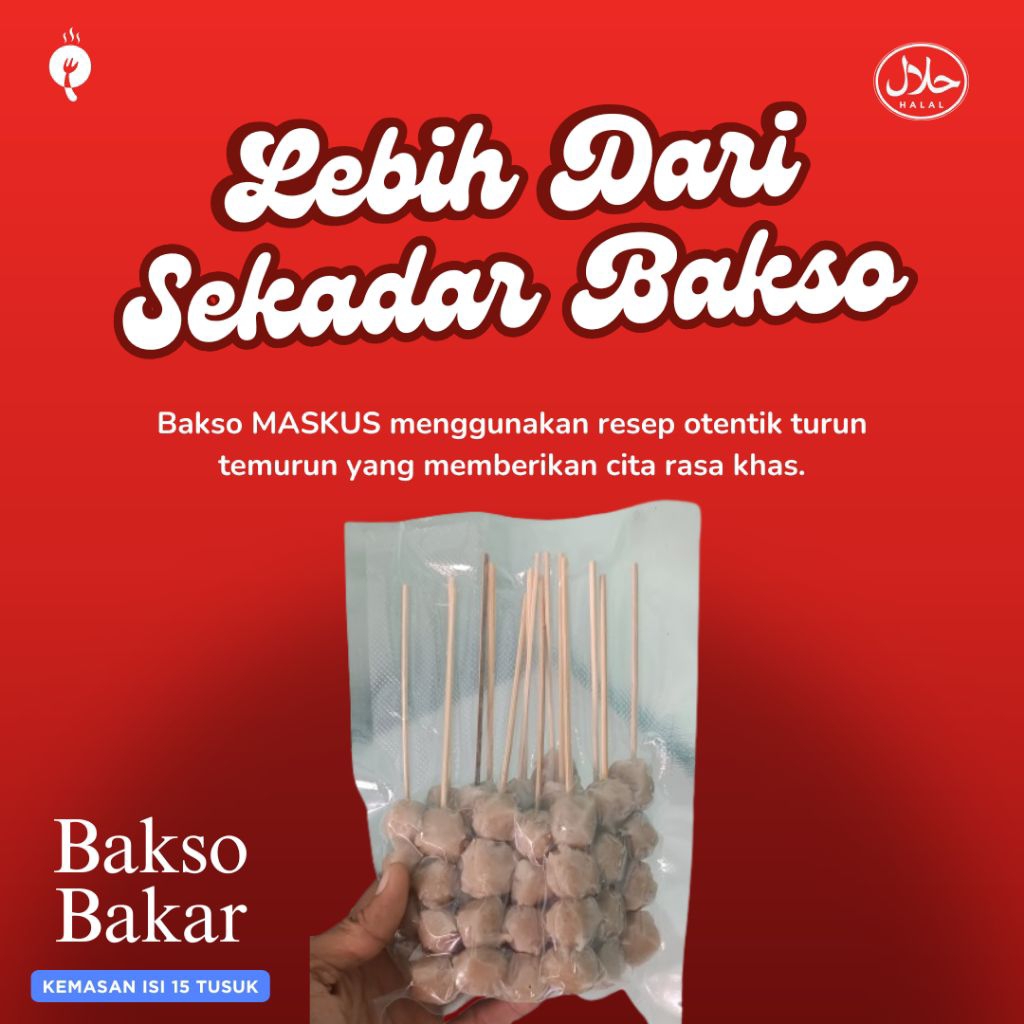 

Bakso Bakar Murah Full Daging Ayam Kemasan Frozen Isi 15 Tusuk