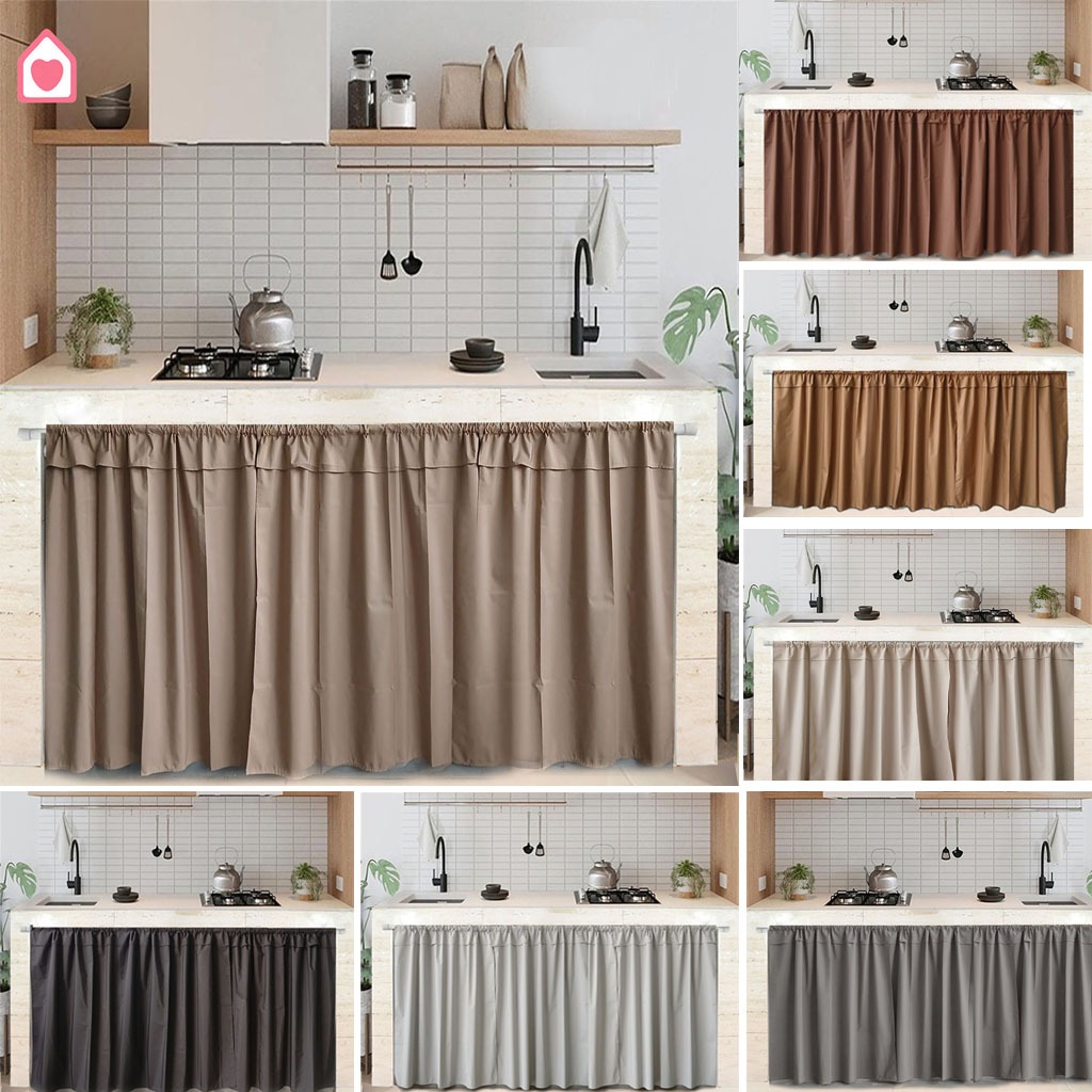 Gorden Dapur Anti Air Tirai Hordeng Kolong Dapur Minimalis Waterproof Anti Noda Mudah Dibersihkan