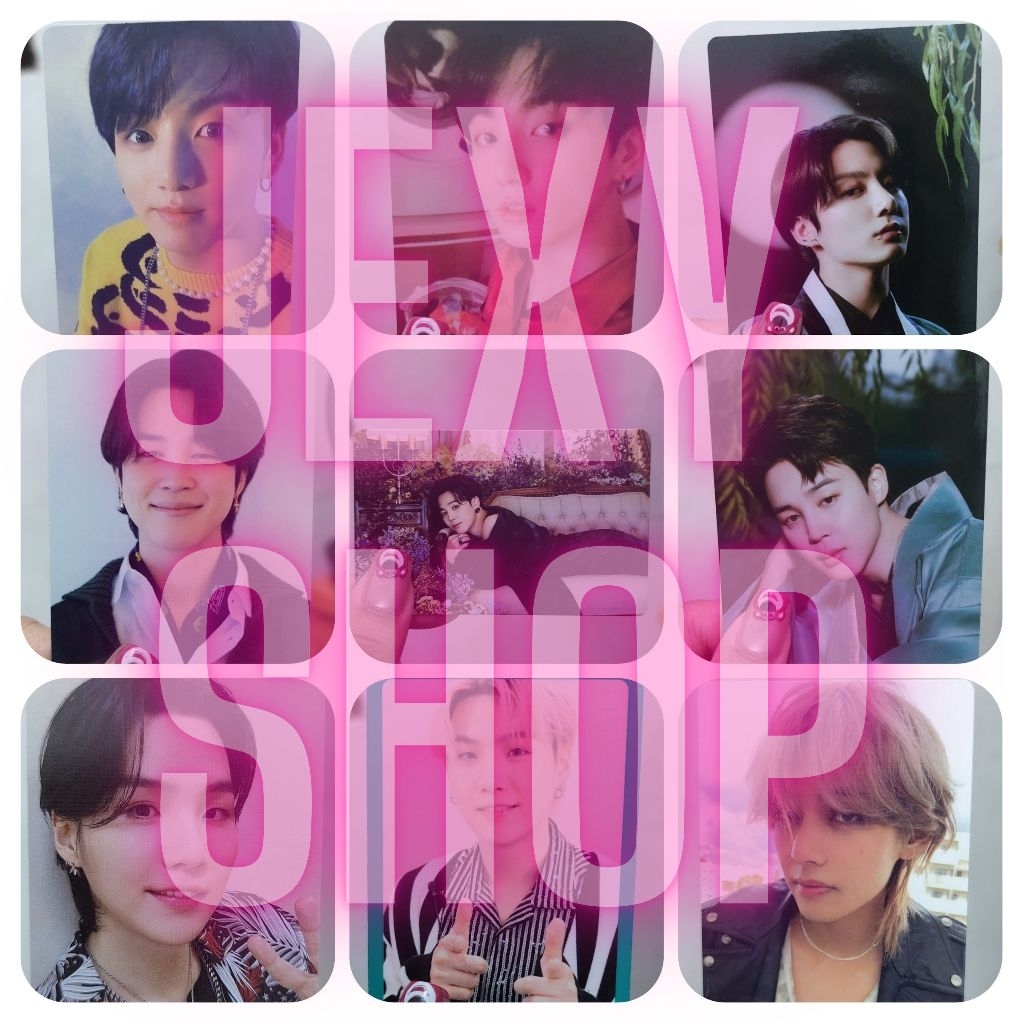 Photocard Official  PC OFFICIAL BTS JUNGKOOK, PC OFFICIAL BTS JIMIN,PC OFFICIAL BTS SUGA, PC OFFICIA