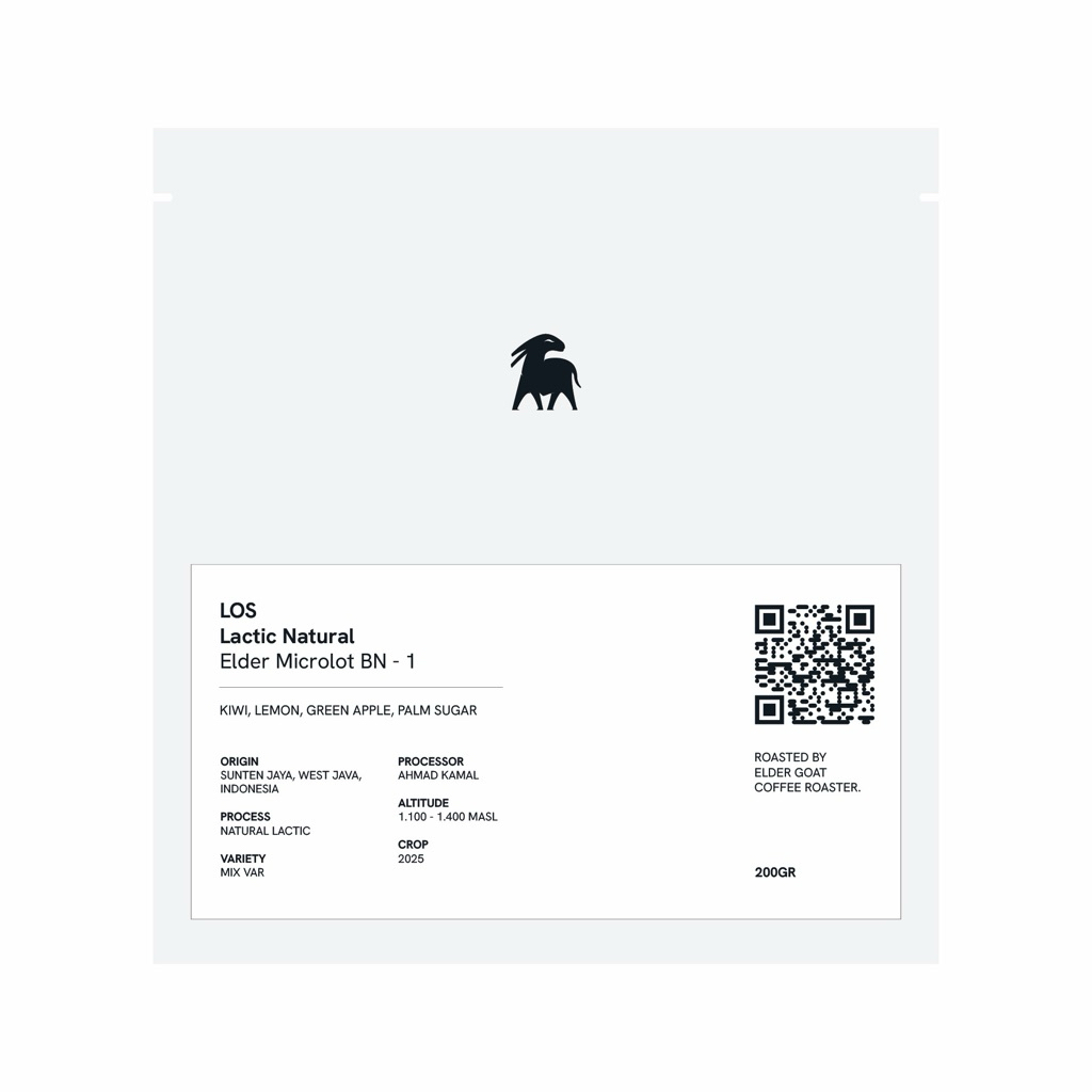 

Roasted Beans Arabica LOS Series Lactic Natural Elder Microlot BN-1