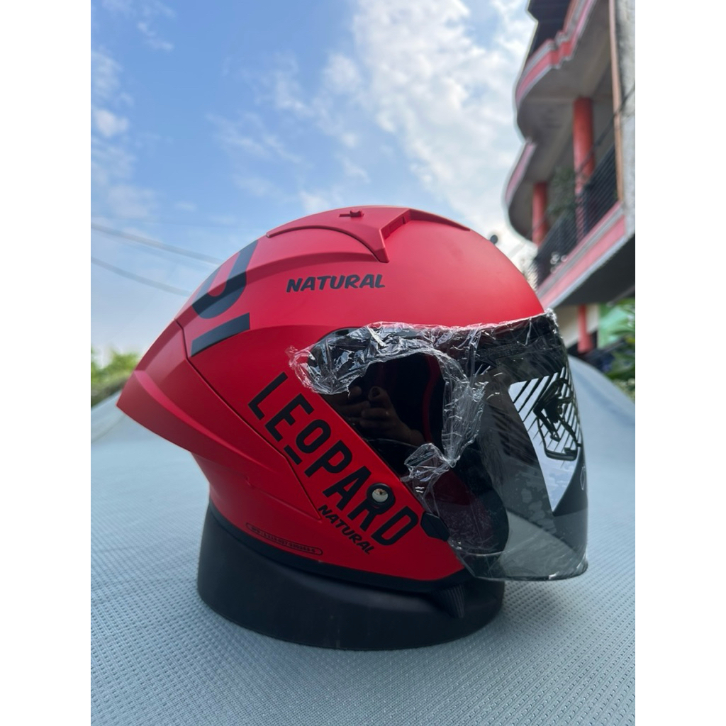Helm Standar Model X7 Motif Leopard untuk Pria dan Wanita