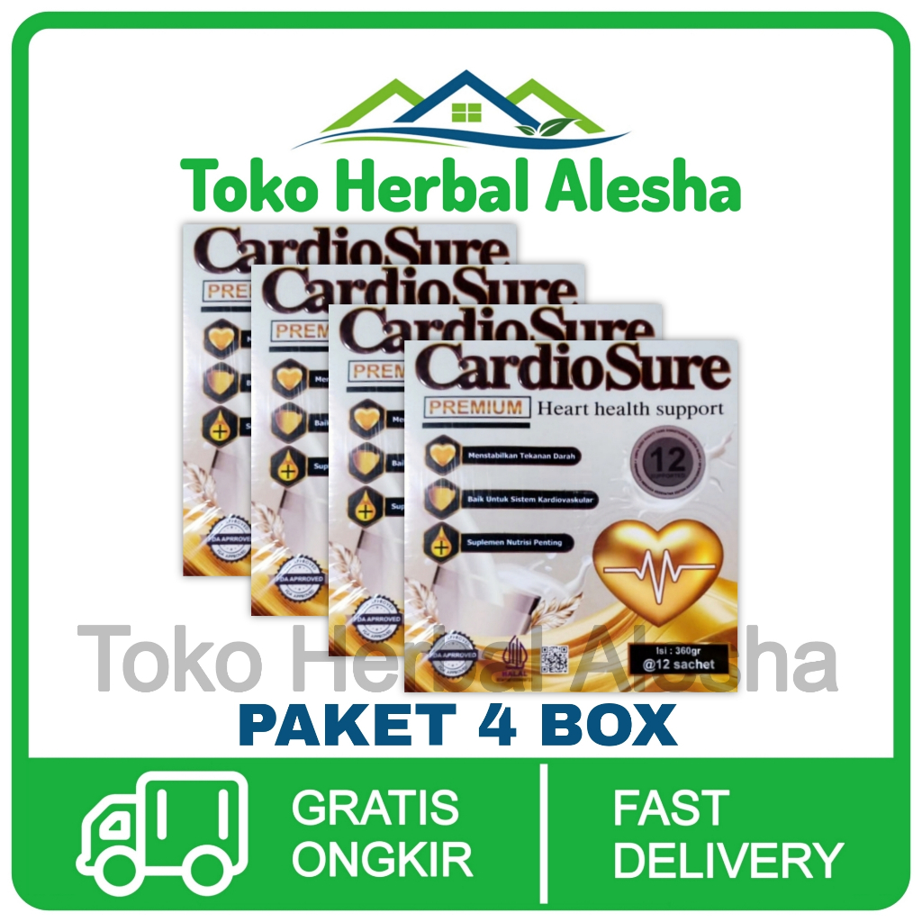 

4 Box Cardiosure Susu Untuk Hipertensi Darah Tinggi Kolesterol Dan Jantung Original Asli