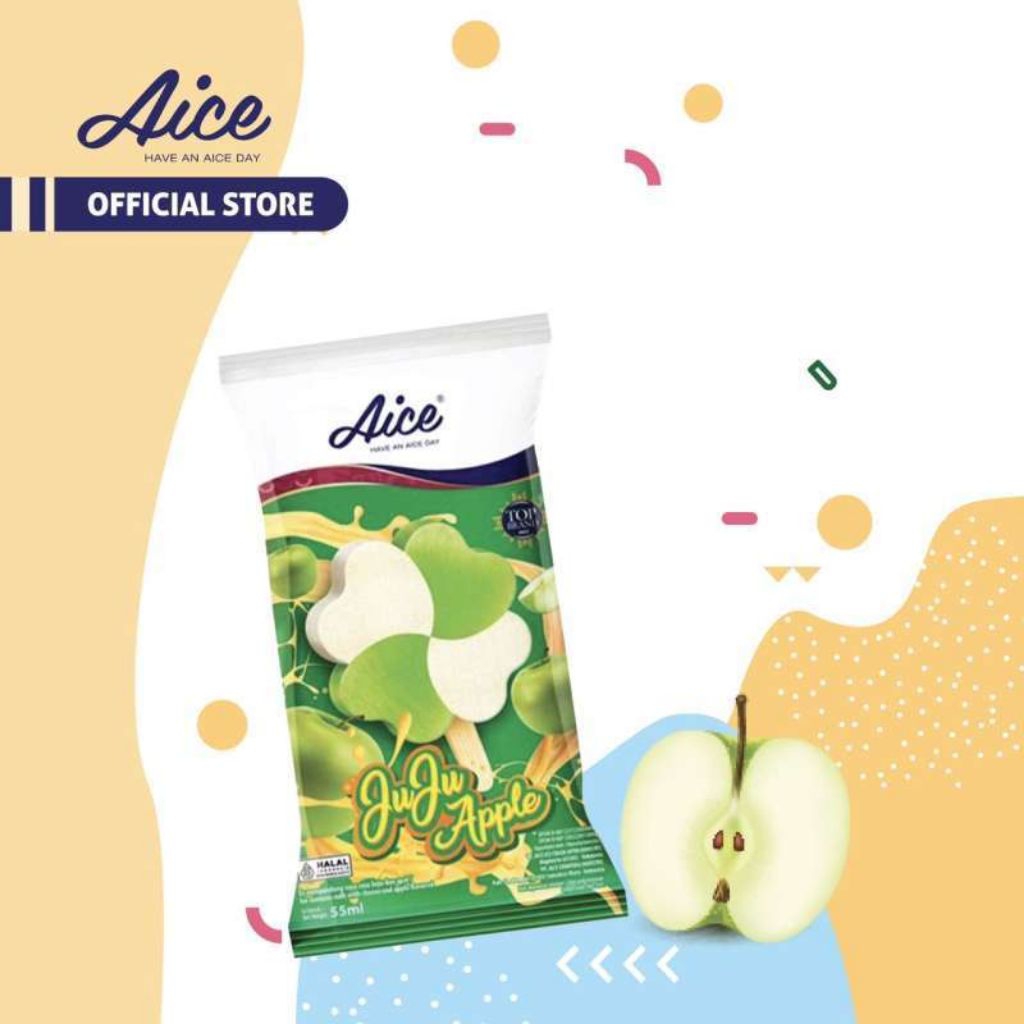 

Aice Juju Apple 55ml – Es Krim Rasa Apel Segar & Creamy