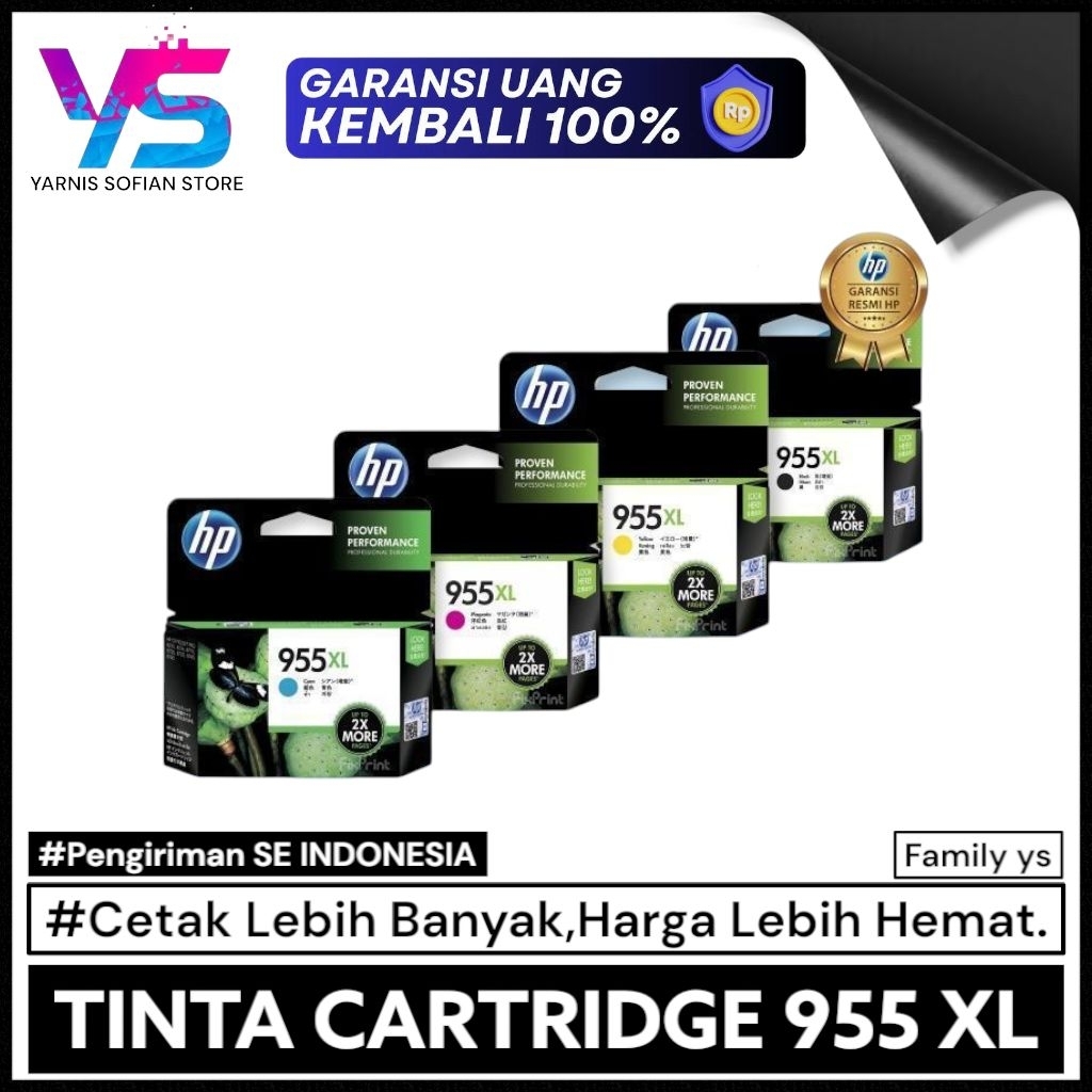 HP 955XL ORIGINAL UNTUK PRINTER HP OFFICEJET PRO SERIES 7720 7740 8210 8710 8720 8730 8740