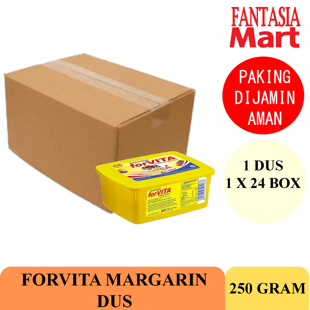 

FORVITA MARGARINE 250 GRAM DUS PER 24 PCS NON COD FANTASIA DENGAN PAKING AMAN