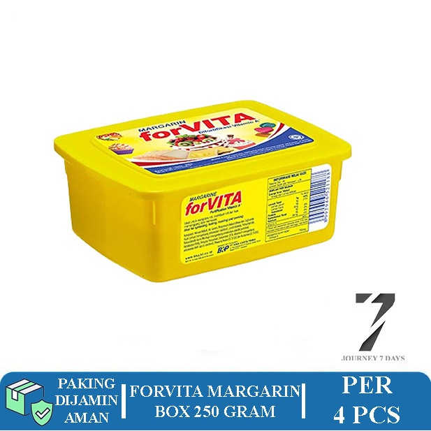 

FORVITA MARGARINE 250 GRAM BOX PER 4 PCS JOURNEY 7 DAYS DENGAN PAKING AMAN