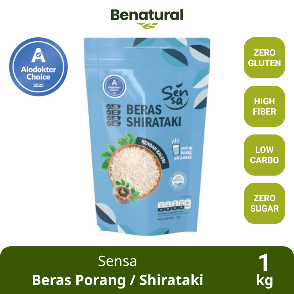 

Sensa Beras Shirataki 1kg - Porang / Konjac Rice